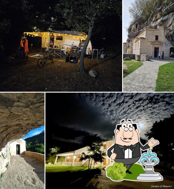 Guarda l'area esterna di Dimore Montane camping • glamping • b&b • ristorante