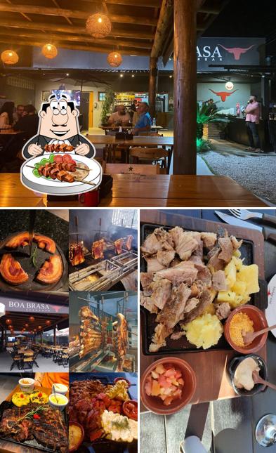 A imagem da comida e interior no Boa Brasa - Steakbar