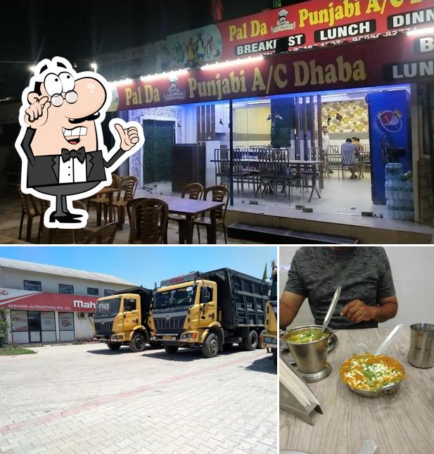 Take a seat at one of the tables at Pal da dhaba
