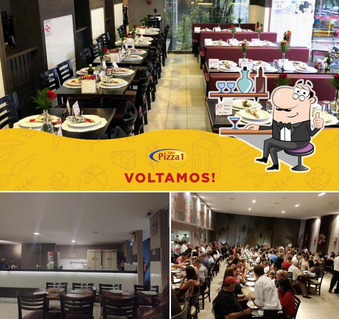 Sente em uma das mesas no Pizzaria Pizza 1 - Massas Rodízio São José dos Campos