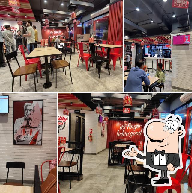 Take a seat at one of the tables at KFC