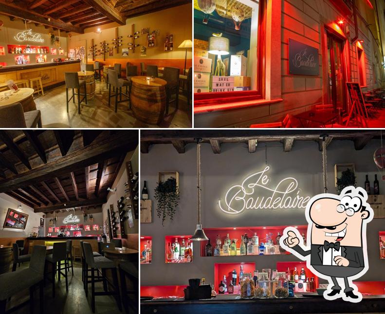 Gli interni di Le Baudelaire Wine & Gin Bar