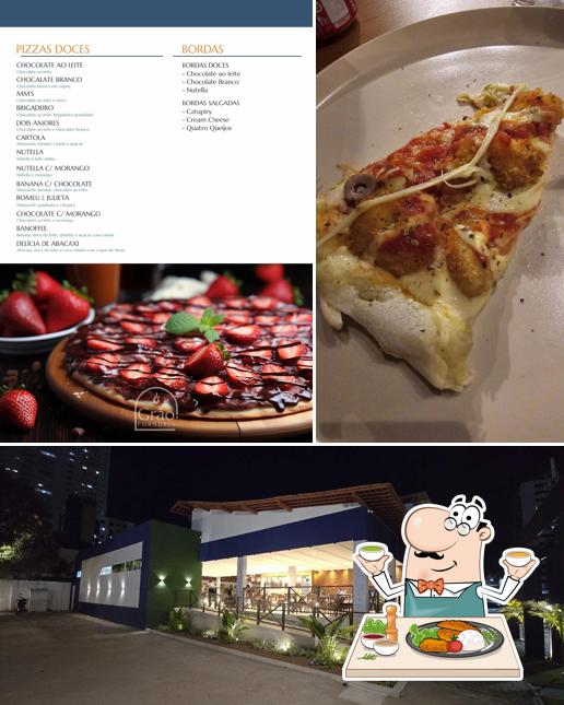 Esta é a ilustração ilustrando comida e exterior a Grão Forneria