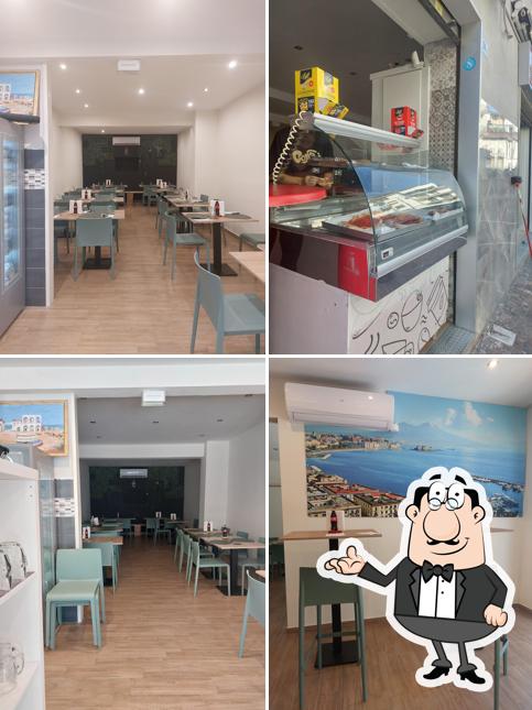 Gli interni di Pizza Baron