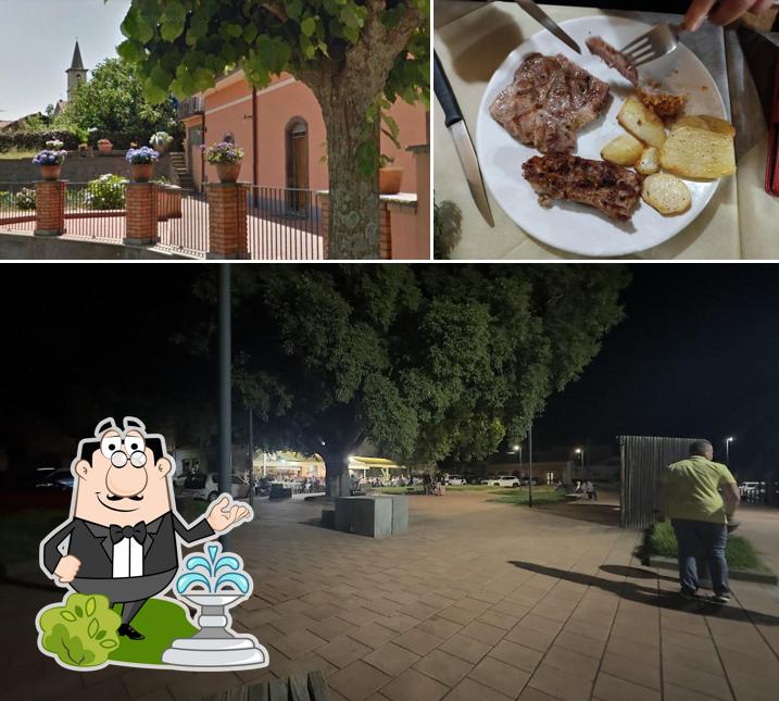Questa è la foto che mostra la esterno e cibo di Trattoria Nonna Vita