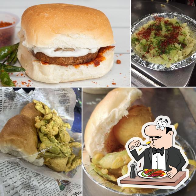 Food at Famous vadapav kamrej