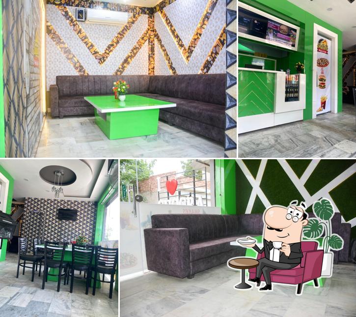 The interior of Skylight Pizza and cafe ghogra