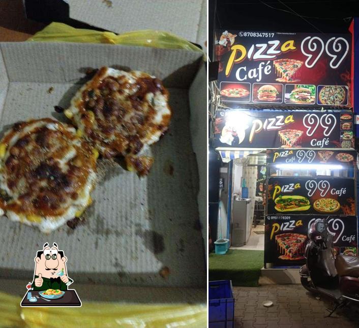 Food at Pizza 99 cafe