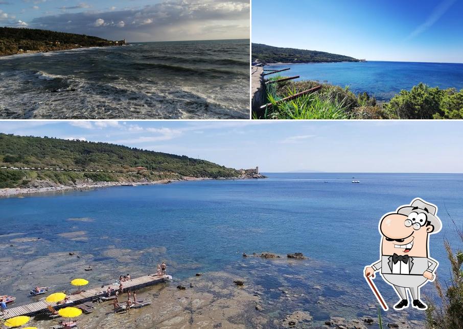 Goditi la vista dagli esterni di In Vernice RistoBeach presso Bagni Sama