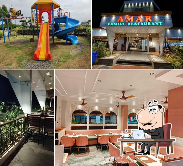 The interior of Amar Family Restaurant