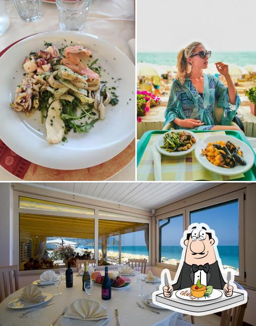 Questa è la immagine che raffigura la cibo e interni di Ristorante Baia Degli Angeli