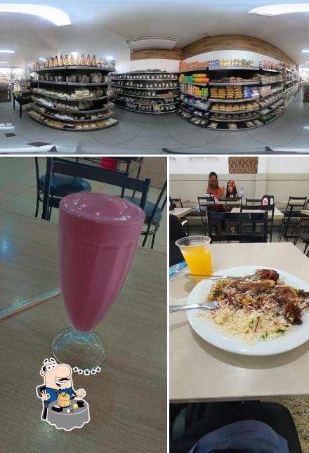 Esta é a ilustração mostrando comida e interior no Rovani Restaurante