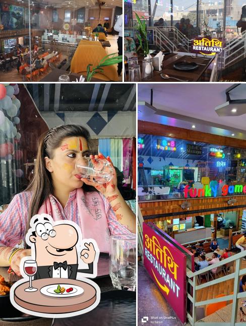 The image of food and interior at Atithi Reasurant