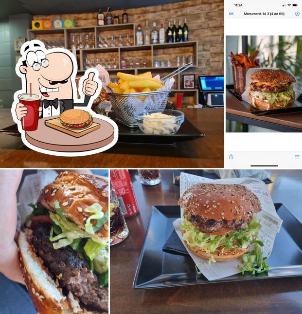 Prova un hamburger a Monument pizza & grill