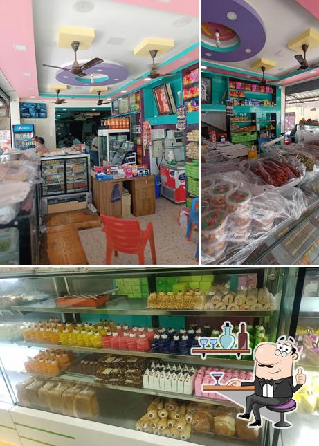 The interior of P G S Sweets & Bakery