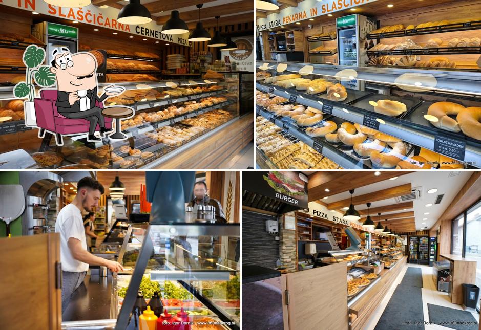 Dai un'occhiata agli interni di STARA PEKARNA, SLAŠČIČARNA & FAST FOOD na Černetovi ulici v Ljubljani