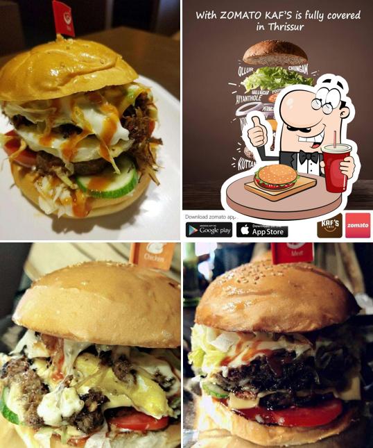 Treat yourself to a burger at KAF'S CAFE