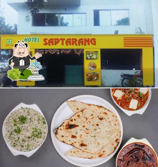 The exterior of Hotel Saptarang