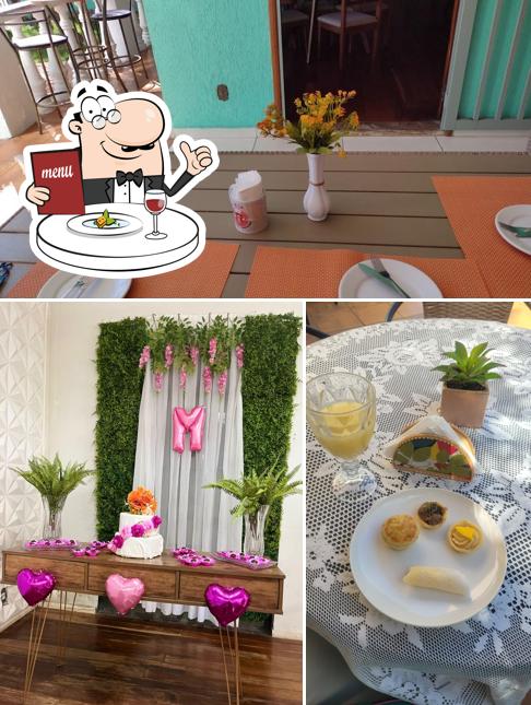 Entre diversos coisas, comida e interior podem ser encontrados no Cafeteria Coffe Cake Sabor e Arte