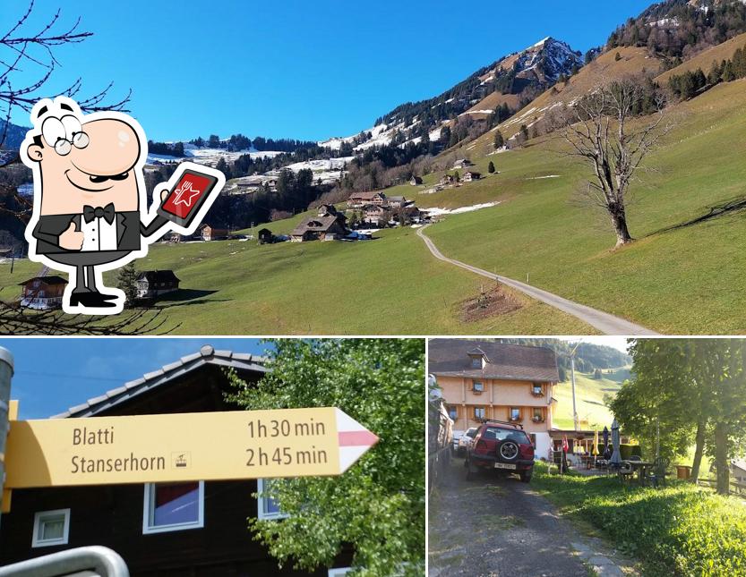 Goditi la vista dall'area esterna di Restaurant Alpenhof