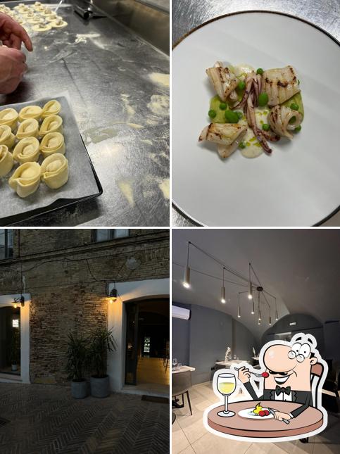 La cibo e interni del ristorante