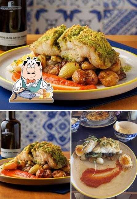 Salmão grelhado em Boteco Português