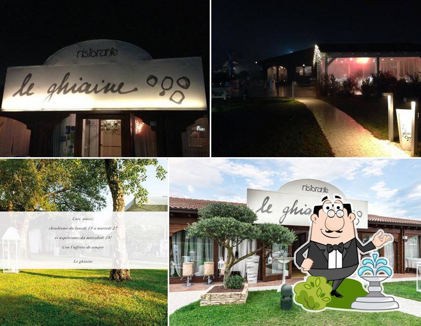 Goditi la vista dall'area esterna di Le Ghiaine