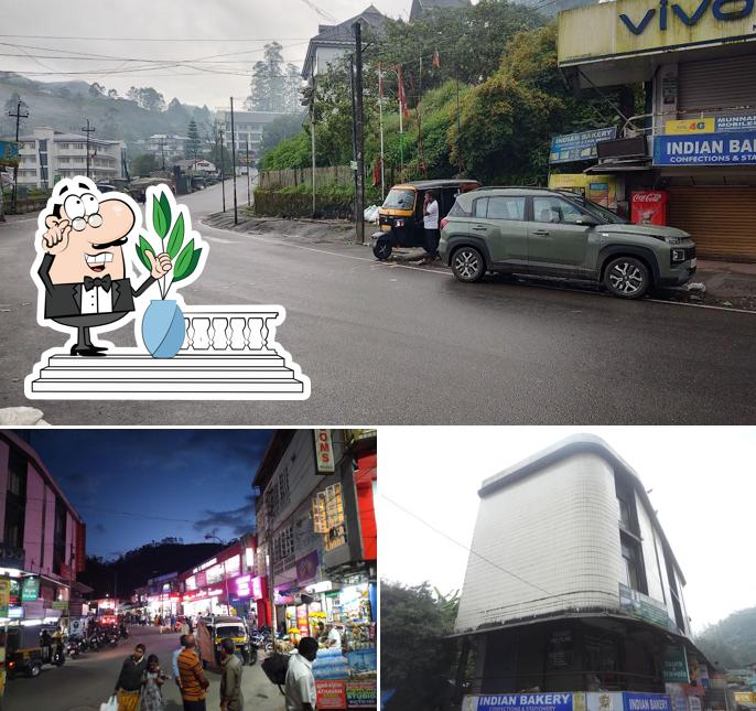 The exterior of Indian Bakery Munnar