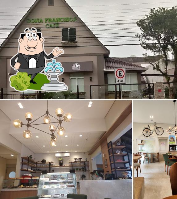 a área exterior é uma característica importante do Dona Francisca Delicatesse Café