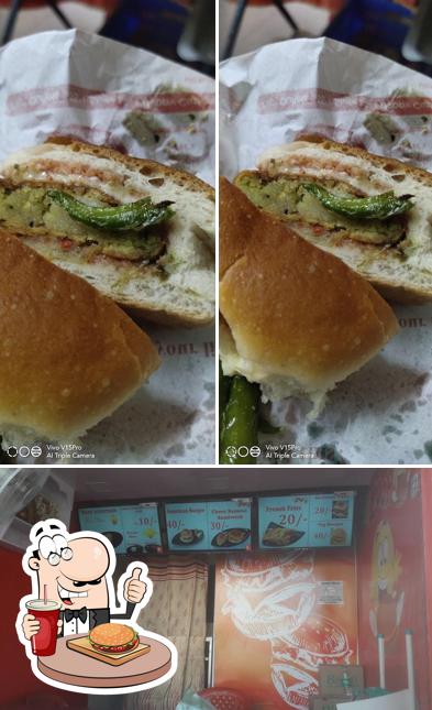 Try out a burger at ZOOP CAFE