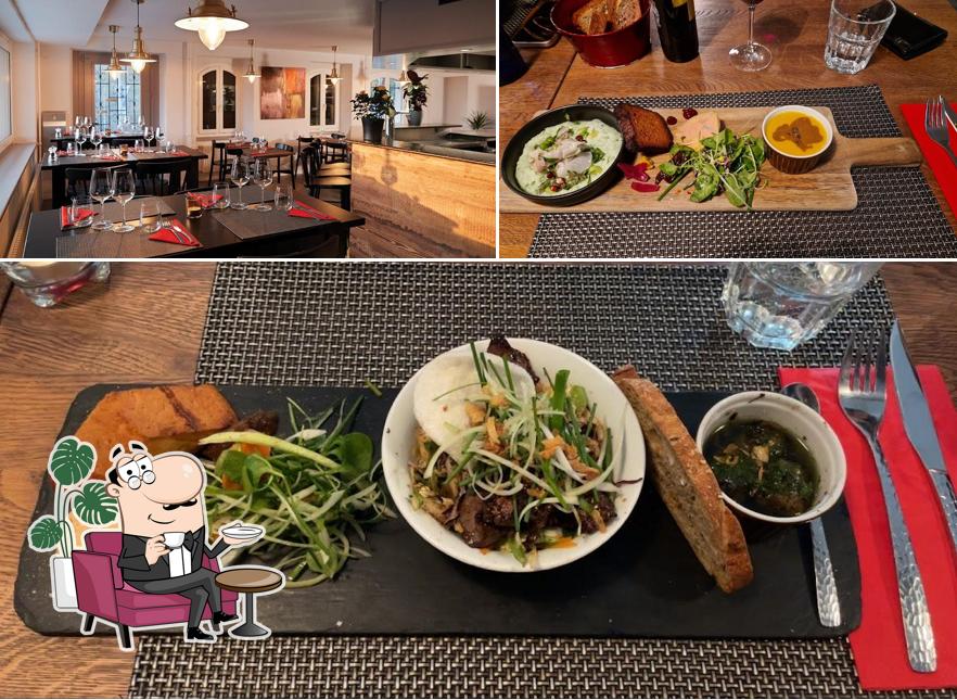 Questa è la foto che mostra la interni e cibo di Les Foodies - Restaurant
