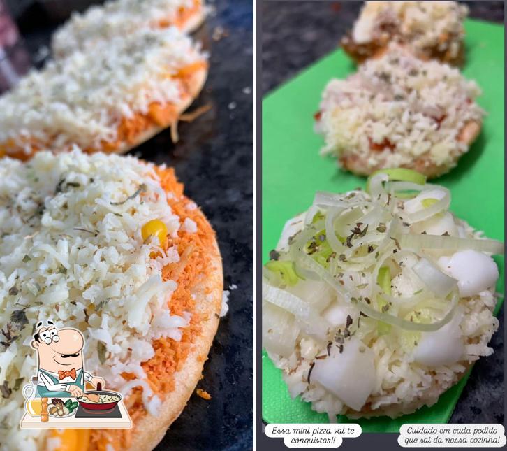 Arroz frito em Mini pizza petit
