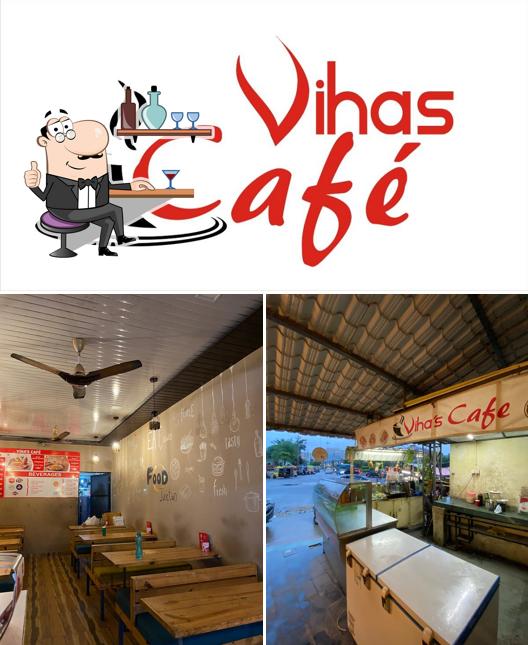 The interior of Viha's Cafe