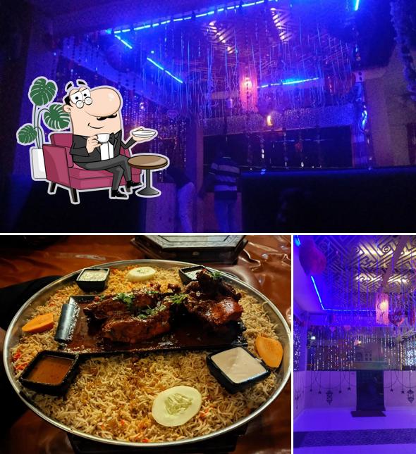 Take a seat at one of the tables at The Nawaab's Arabian Restaurant