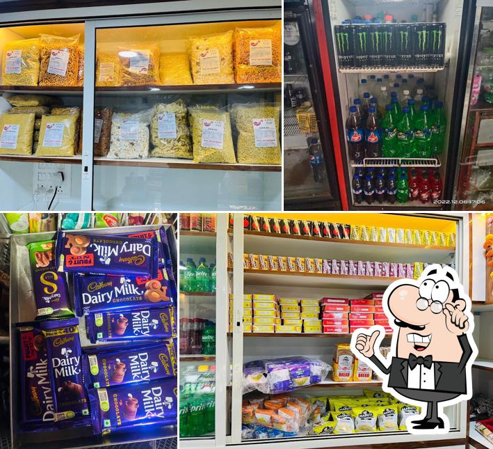 The interior of Hotel Yashwanti and sweets