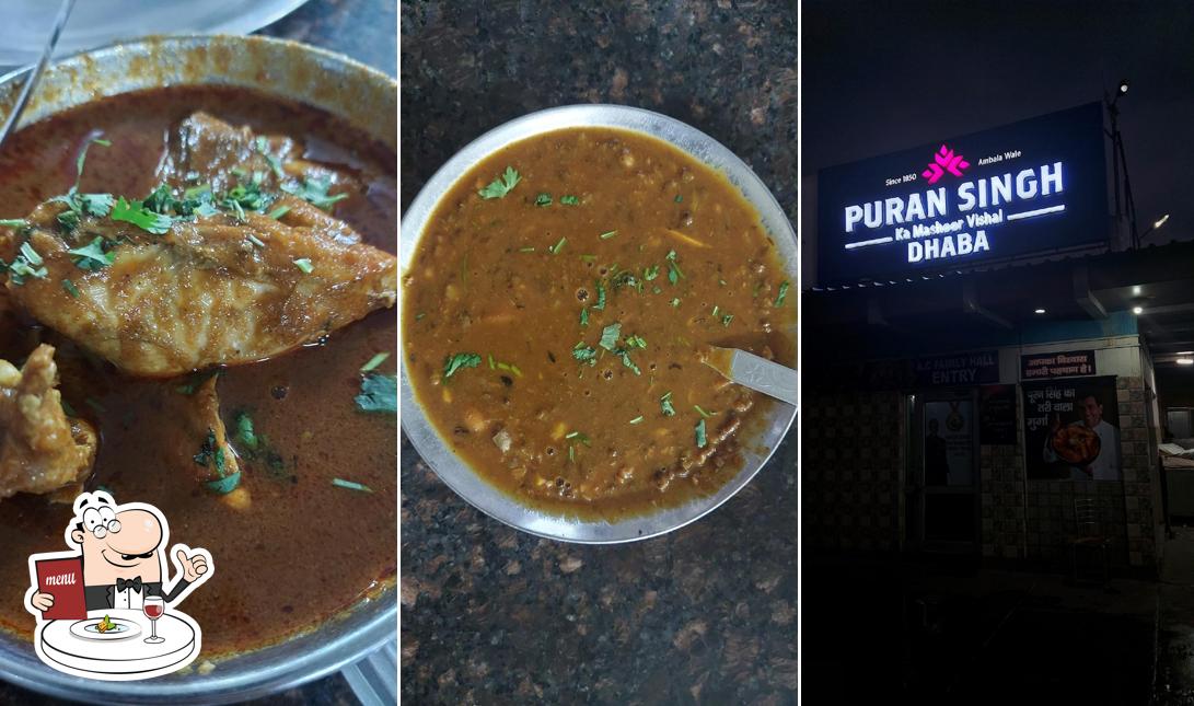 Food at Puran singh ka mashoor vishal dhaba