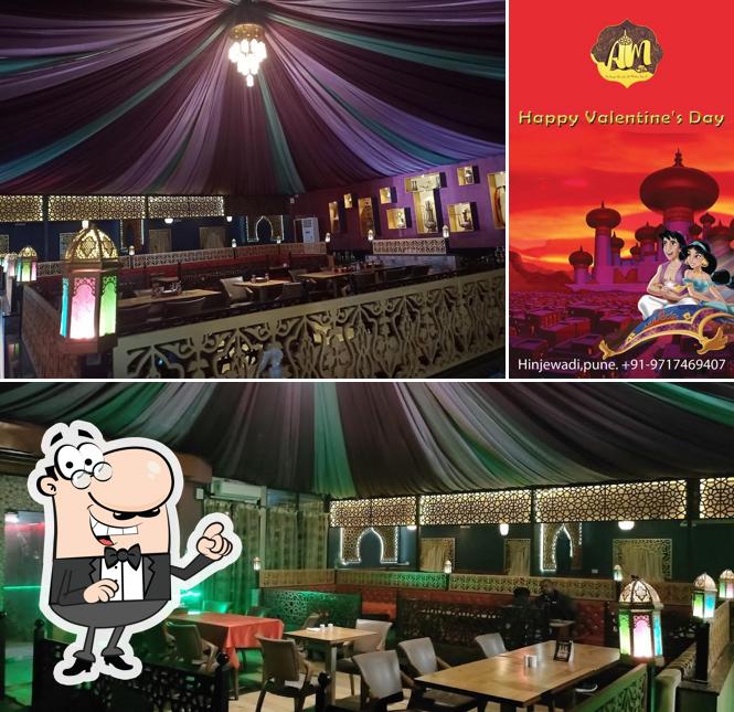 The interior of Arabian Mandi- Best family Hyderabadi Restaurant
