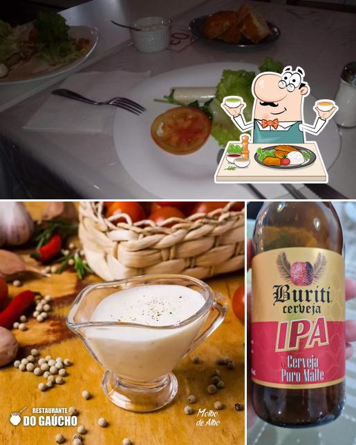 Comida em Restaurante do Gaúcho