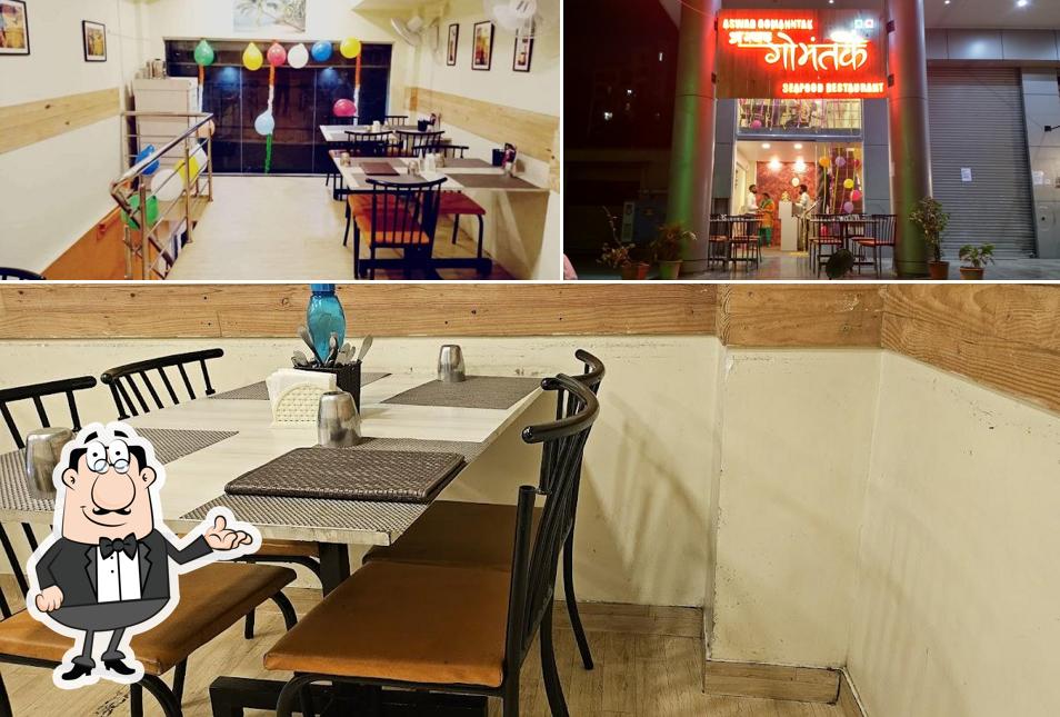 Take a seat at one of the tables at Swad Gomantak Wakad