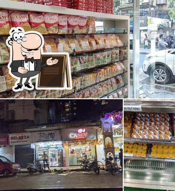 The restaurant's exterior and food