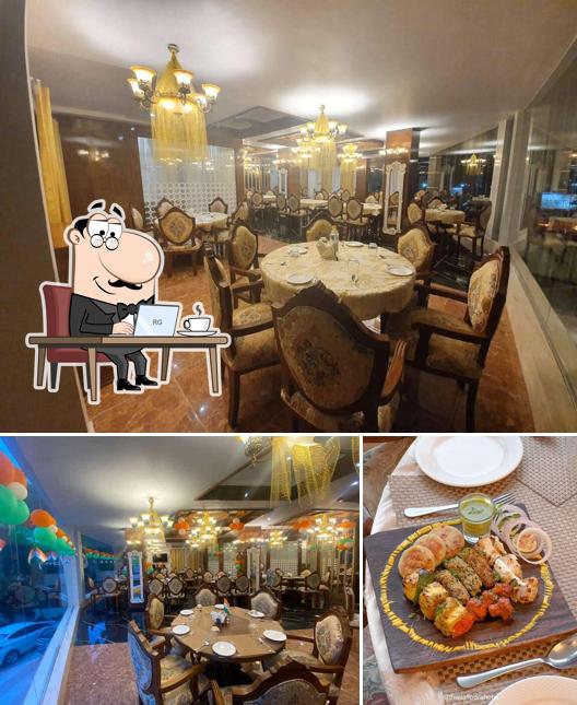 This is the picture depicting interior and food at The Daffodils Kitchen