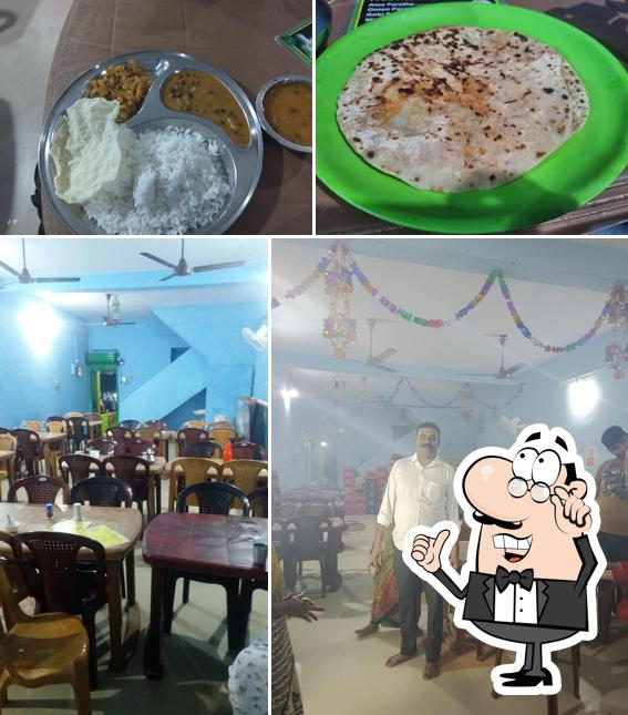 This is the photo displaying interior and food at Harish mess