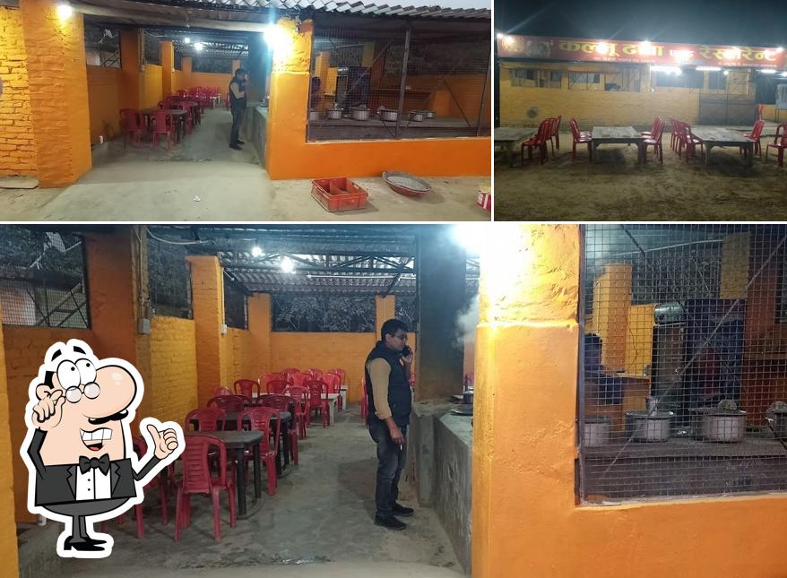 Take a seat at one of the tables at Kallu dhaba