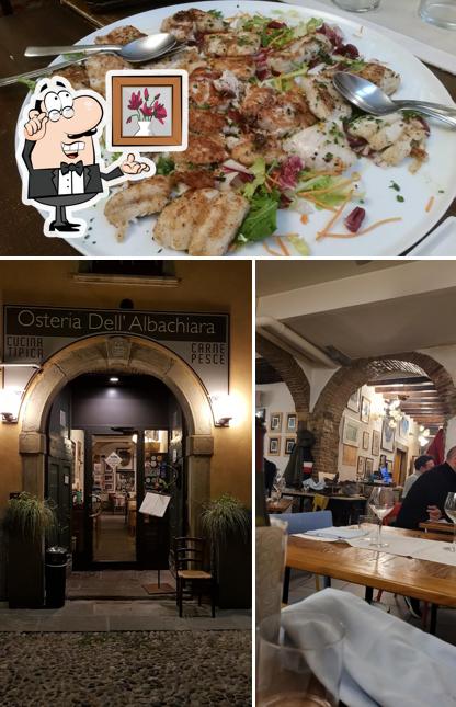 La interni e cibo del ristorante