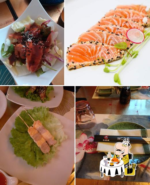 Cibo al Ristorante Giapponese Ginza