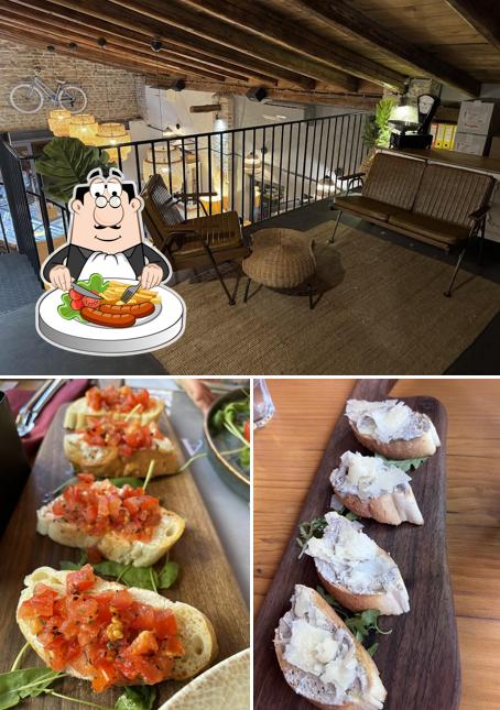 La cibo e esterno del ristorante