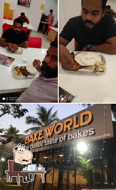 Take a look at the image showing interior and exterior at Bake World