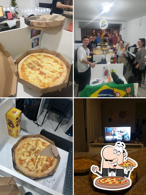 Escolha diferentes variedades de pizza