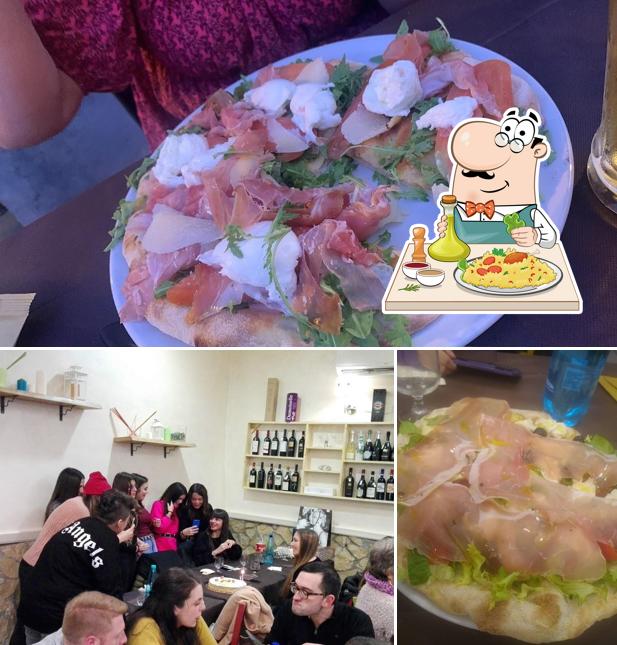 Questa è la immagine che presenta la cibo e interni di Pizzeria 5 Scalini