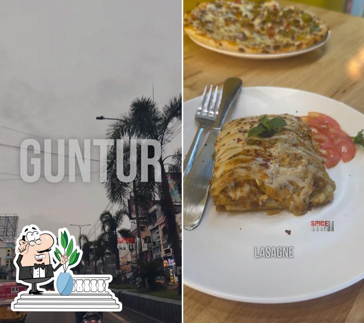 The exterior of Pizza Hub - Spice Of Guntur